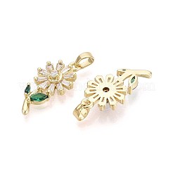 Латунные микро проложить кубического циркония подвески&nbsp;KK-T071-117G