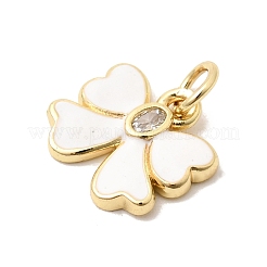 Ciondoli in ottone con pavé di zirconi chiari&nbsp;LS-KK-G554-03B-02