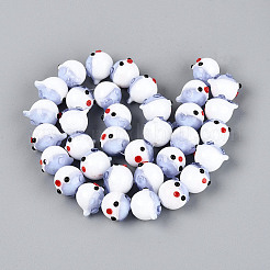 Perles vernissées manuelles&nbsp;LAMP-Q039-12D