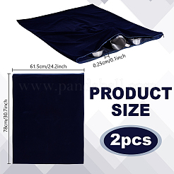 Rechteckige Schmuckverpackungsbeutel aus Polyester mit Reißverschluss aus Legierung&nbsp;ABAG-WH0061-05A-01