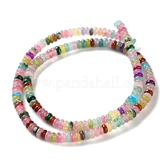 Нити бусин из натурального окрашенного белого нефрита&nbsp;X-G-B135-C01-01