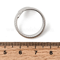 304ステンレススチールカフオープンリング  ヘビ  ステンレス鋼色  29mm  内径：17mm&nbsp;STAS-H259-02P