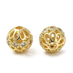 Стойки обшивки латунь микро проложить кубического циркония бусы KK-K377-12B-G