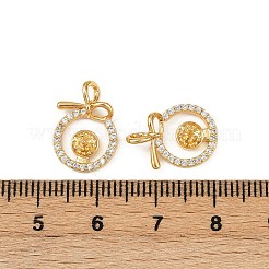 Латунные микропейв прозрачные кубические циркониевые шпильки KK-B137-16G