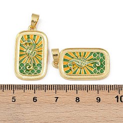 Латунь эмаль подвески&nbsp;KK-L190-013G-01