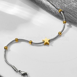 Bracelets bicolores en acier inoxydable 201&nbsp;WGA233C-01
