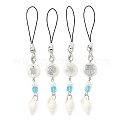 4 шт. 4 стиля ремешков для мобильного телефона из натурального материала HJEW-JM04040