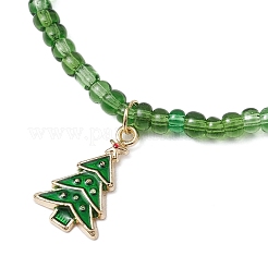 6 шт. эластичные браслеты из стеклянных бусин для женщин BJEW-JB11121