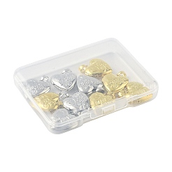 10 шт. 2-х цветные подвески-медальоны из латуни с покрытием на стойке KK-FS0001-89