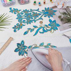 1 шт. цветочные компьютеризированные вышитые нашивки с термоклеем/пришиванием&nbsp;PATC-FG0003-10A