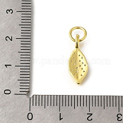 Rarack-Plating-Messing-Anhänger mit Mikropflaster und Zirkonia&nbsp;KK-F883-09G