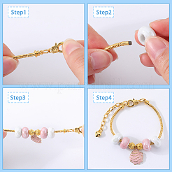 Изготовление браслета в европейском стиле из латуни 14шт. MAK-SP0001-02