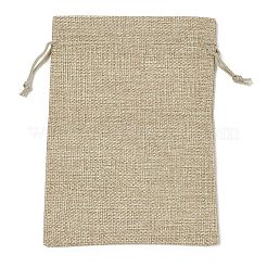 Bolsas de embalaje de arpillera impresas navideñas bolsas con cordón&nbsp;ABAG-Q053-02B-11