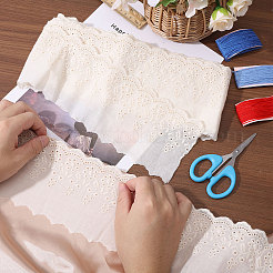 8 ярд хлопчатобумажной кружевной ткани&nbsp;DIY-FG0006-91A