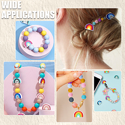 12 шт. 6 цвета пищевые экологически чистые силиконовые бусины SIL-CA0001-61