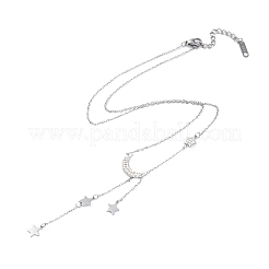 Colliers en acier inoxydable 304 avec strass en argile polymère&nbsp;NJEW-G081-09P