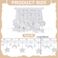 5 ярд полиэстеровой кружевной отделки SRIB-HY0001-13