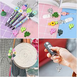 20 шт. 5 цвета кактус пищевые экологически чистые силиконовые фокусные бусины&nbsp;SIL-CJ0001-74