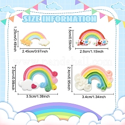 32шт 4 стиля непрозрачные кабошоны из смолы&nbsp;CRES-YW0001-46