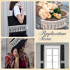 Отделка кружевом с кисточками из полиэфирной пряжи OCOR-WH20007-217A