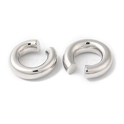 Круглые серьги-манжеты из латуни с гальваническим покрытием EJEW-R150-16P