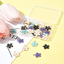 30шт 5 цвета сплава эмалевые подвески&nbsp;ENAM-FS0002-07