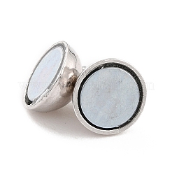 Магнитные застежки из стерлингового серебра с родиевым покрытием&nbsp;STER-A001-02B-P