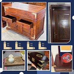 4 шт. Защитный уголок из латуни для корпусной мебели&nbsp;KK-PH0014-18G