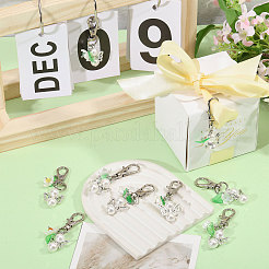 16 шт. 8-цветный цветок-ангел из АБС-пластика&nbsp;HJEW-CA00055