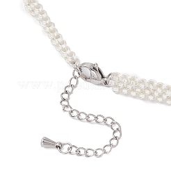 Браслеты ручной работы из стеклянных бусин и натуральной цитриновой крошки для женщин BJEW-MZ00225-01