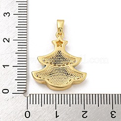 Рождественские латунные подвески с микропаве из фианита KK-H468-03B-02G