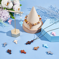 128 шт. подвески из окрашенного дерева в двух стилях WOOD-PH0002-49