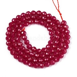 Нити бусин из красного корунда G-E411-40-4mm