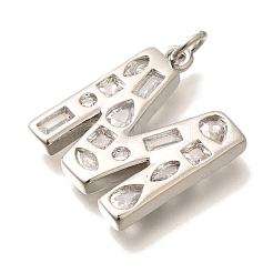 Латунные микропаве прозрачные подвески с фианитом KK-G521-01P-M