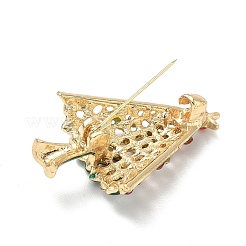 Broche de Noël en alliage de strass pour sac à dos et vêtements&nbsp;LS-JEWB-I045-01KCG-01
