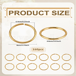 160 шт. латунные открытые кольца для прыжков&nbsp;KK-LP0004-65