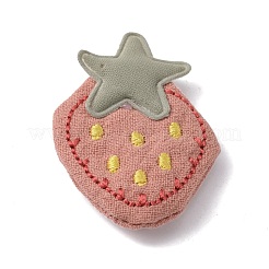 Милый набор заколок для волос из полиэстера и хлопка с клубникой/бантом/мороженым/цветком OHAR-WH0021-27