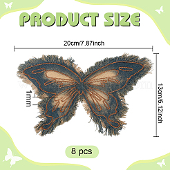 8 pieza de parches de poliéster para ropa&nbsp;DIY-BC0018-02