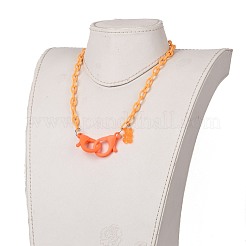 Персонализированные ожерелья-цепочки из абс-пластика NJEW-JN03220-02