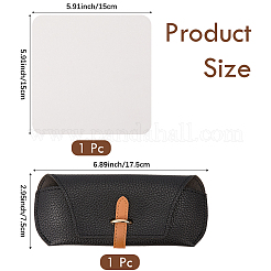 1шт прямоугольный футляр для очков из искусственной кожи&nbsp;AJEW-CN0005-51A
