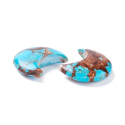Zusammengesetzte Cabochons aus natürlichem Bronzit und synthetischem Türkis&nbsp;G-K317-B05