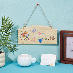 Бамбуковая дверная табличка&nbsp;AJEW-WH0270-875B