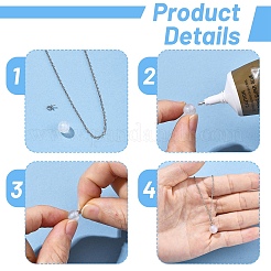 60 шт. 2 цвета 304 нержавеющая сталь чашечка жемчужные штифты булавки подвески&nbsp;STAS-YW0003-64