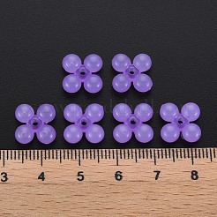 透明なアクリルビーズ  染め  [10]の形  暗い蘭  13x13x5mm  穴：1.5mm  約1510個/500g&nbsp;MACR-S373-02E-04