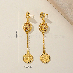 Полые серьги-гвоздики с кисточками из латуни в форме цветка VS6437