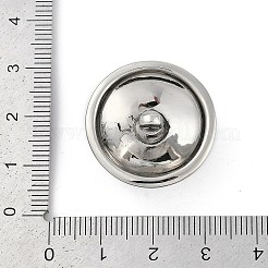 304ステンレススチールボタン  1穴  半円  ステンレス鋼色  虎  25x13mm  穴：3x2mm&nbsp;STAS-F310-29P-01