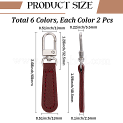 12 tirette de fermeture éclair en cuir PU&nbsp;FIND-CY0002-33A
