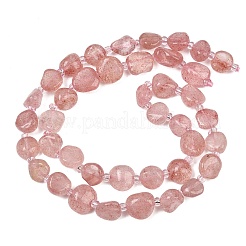 Chapelets de perles aux fraises en quartz naturel&nbsp;GG-CBA3A44-C01-02