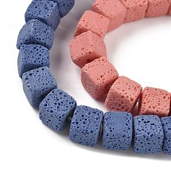 Нити бусин из искусственного камня лавы ручной работы PORC-P032-01C-M