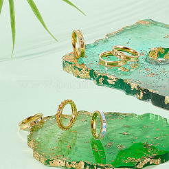 12 шт. хрустальное кольцо с рифленым узором&nbsp;RJEW-UN0002-46G